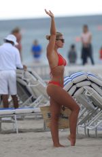 NATASHA OAKLEY and DEVIN BRUGMAN in Bikinis at a Beach in Miami 07/18/2017