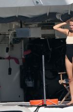 NATASHA POLY in Swimsuit on the Yacht in Saint Tropez 07/26/2017
