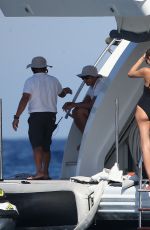 NATASHA POLY in Swimsuit on the Yacht in Saint Tropez 07/26/2017