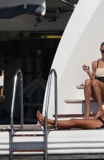NATASHA POLY in Swimsuit on the Yacht in Saint Tropez 07/26/2017
