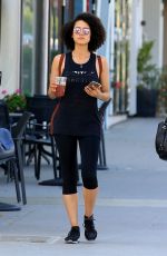 NATHALIE EMMANUEL Out and About in Beverly Hills 07/10/2017