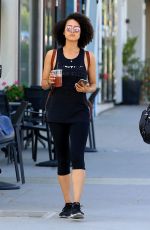 NATHALIE EMMANUEL Out and About in Beverly Hills 07/10/2017
