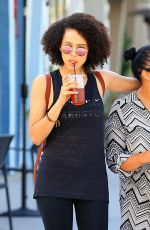 NATHALIE EMMANUEL Out and About in Beverly Hills 07/10/2017