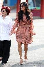 NICOLE SCHERZINGER and SHARON OSBOURNE at The X Factor Auditions in Surrey 07/09/2017