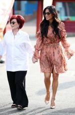 NICOLE SCHERZINGER and SHARON OSBOURNE at The X Factor Auditions in Surrey 07/09/2017