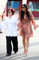 NICOLE SCHERZINGER and SHARON OSBOURNE at The X Factor Auditions in Surrey 07/09/2017