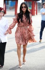 NICOLE SCHERZINGER and SHARON OSBOURNE at The X Factor Auditions in Surrey 07/09/2017