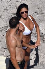 NICOLE SCHERZINGER in Bikini at a Beach in Capri 07/17/2017