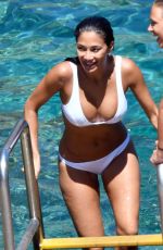NICOLE SCHERZINGER in Bikini at a Beach in Capri 07/17/2017