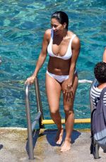 NICOLE SCHERZINGER in Bikini at a Beach in Capri 07/17/2017