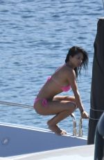 NICOLE SCHERZINGER in Bikini at a Boat in Mykonos 07/03/2017