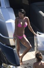 NICOLE SCHERZINGER in Bikini at a Boat in Mykonos 07/03/2017