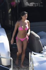 NICOLE SCHERZINGER in Bikini at a Boat in Mykonos 07/03/2017