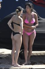 NICOLE SCHERZINGER in Bikini at a Boat in Mykonos 07/03/2017