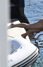 NICOLE SCHERZINGER in Bikini at a Boat in Mykonos 07/03/2017