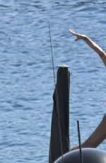 NICOLE SCHERZINGER in Bikini at a Boat in Mykonos 07/03/2017