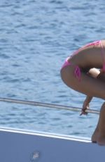 NICOLE SCHERZINGER in Bikini at a Boat in Mykonos 07/03/2017