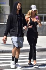 NINA AGDAL in Tights Out and About in New York 06/29/2017
