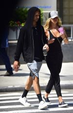 NINA AGDAL in Tights Out and About in New York 06/29/2017