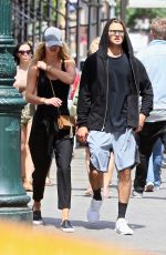NINA AGDAL in Tights Out and About in New York 06/29/2017