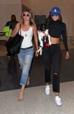 NINA DOBREV with Her Dog at LAX Airport in Los Angeles 07/19/2017