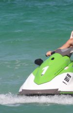 NOAH CYRUS and Justin Mahone Riding a Jet Ski in Miami 07/15/2017