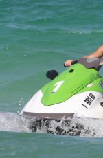 NOAH CYRUS and Justin Mahone Riding a Jet Ski in Miami 07/15/2017