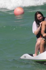 NOAH CYRUS and Justin Mahone Riding a Jet Ski in Miami 07/15/2017