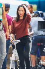 OLIVIA MUNN at Six Season 2 Set in Vancouver 07/26/2017