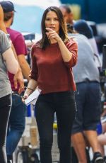 OLIVIA MUNN at Six Season 2 Set in Vancouver 07/26/2017