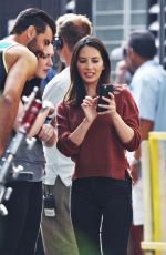 OLIVIA MUNN at Six Season 2 Set in Vancouver 07/26/2017