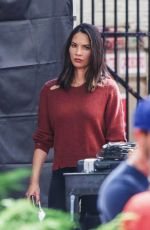 OLIVIA MUNN at Six Season 2 Set in Vancouver 07/26/2017