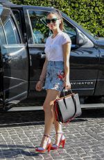 OLIVIA MUNN in Denim Skirt Out for Lunch in West Hollywood 07/13/2017