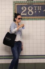 OLIVIA WILDEat a Train Station in New York 07/19/2017