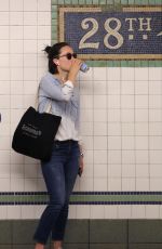OLIVIA WILDEat a Train Station in New York 07/19/2017
