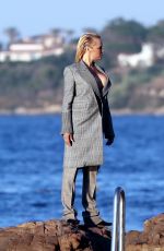 PAMELA ANDERSON on the Set of a Photoshoot in St Tropez 07/17/2017