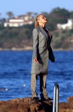 PAMELA ANDERSON on the Set of a Photoshoot in St Tropez 07/17/2017