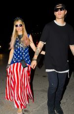 PARIS HILTON and Chris Zlyka at 4th of July Party in Ibiza 07/04/2017