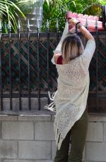 PARIS JACKSON Going Over a Wall in Los Angeles 07/16/2017