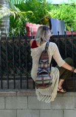 PARIS JACKSON Going Over a Wall in Los Angeles 07/16/2017