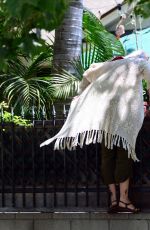 PARIS JACKSON Going Over a Wall in Los Angeles 07/16/2017