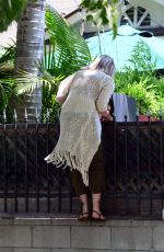 PARIS JACKSON Going Over a Wall in Los Angeles 07/16/2017