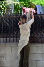 PARIS JACKSON Going Over a Wall in Los Angeles 07/16/2017