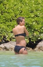 Pregnant JESSICA ALBA in Bikini at a Beach in Hawaii 07/23/2017