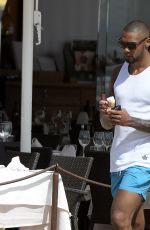 Pregnant SARAH NOWAK Out in Madrid, July 2017
