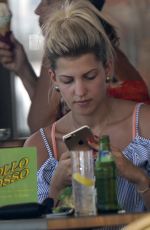 Pregnant SARAH NOWAK Out in Madrid, July 2017