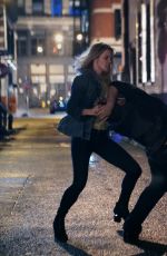RACHAEL TAYLOR on the Set of Jessica Jones, Season 2 in New York 07/17/2017