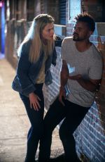 RACHAEL TAYLOR on the Set of Jessica Jones, Season 2 in New York 07/17/2017