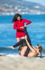RACHEL MCCORD and KIRRA KEHOE in Bikinis Surfing at Malibu 07/02/2017