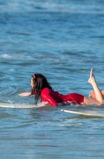 RACHEL MCCORD and KIRRA KEHOE in Bikinis Surfing at Malibu 07/02/2017
